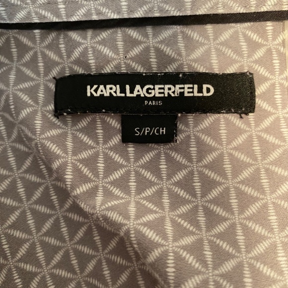 KARL LAGERFELD Men’s Grey Button Down Shirt Sz S - Picture 6 of 8